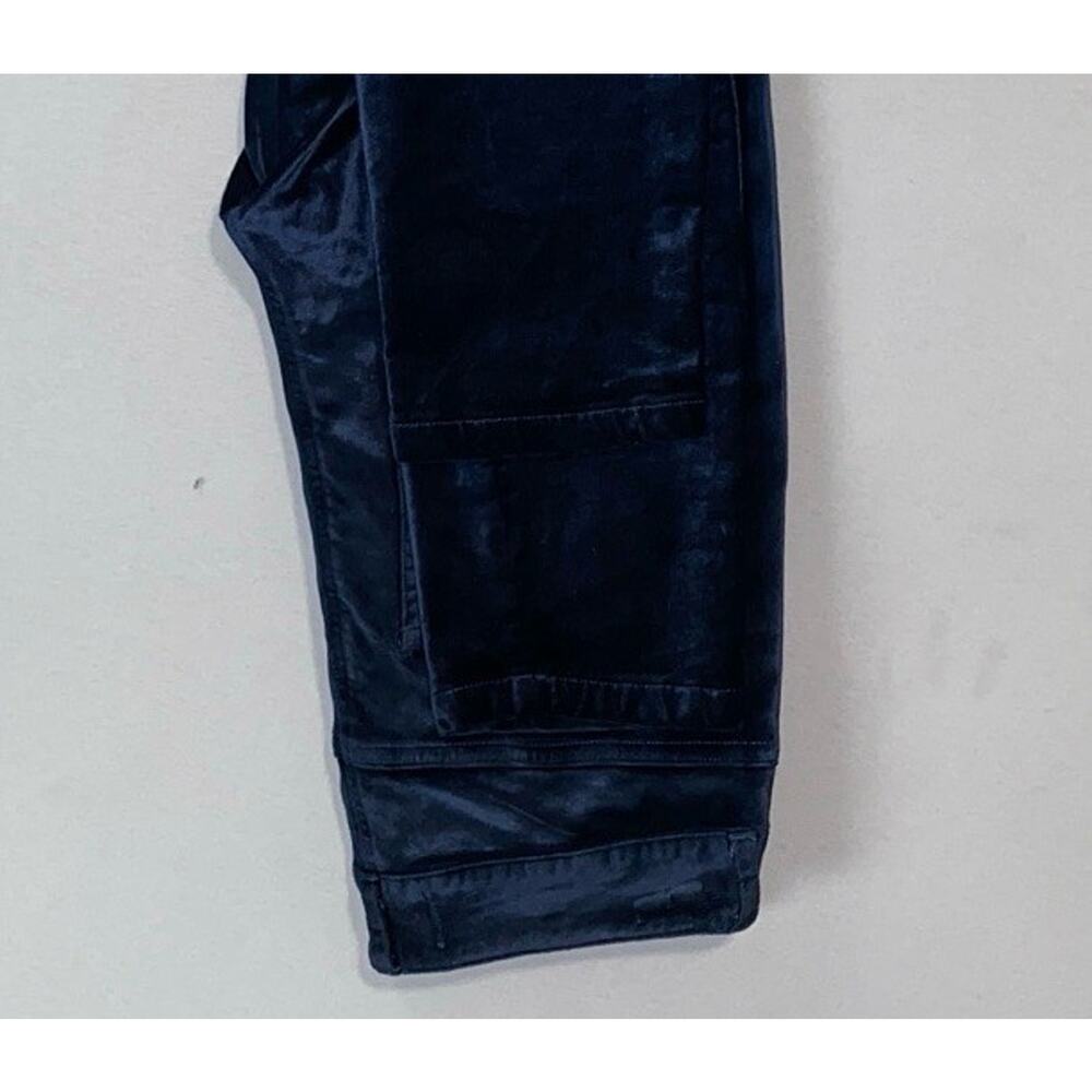Paige Hoxton Ultra Skinny Velveteen Plush Super Soft Jeans. Midnight Blue, 24. - Picture 4 of 9